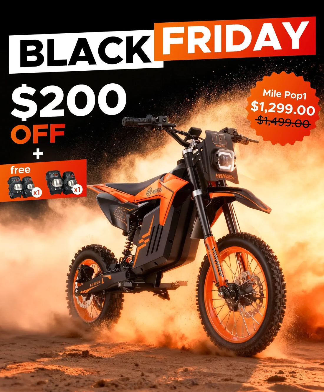 HILLMile Pop-1 Urban Electric Motorcycle – 2000W High-Torque Motor | 31 MPH Top Speed | Long-Range Lithium E-Moto
