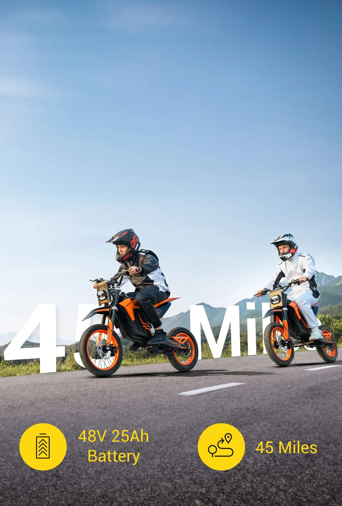 HILLMile Pop-1 Urban Electric Motorcycle – 2000W High-Torque Motor | 31 MPH Top Speed | Long-Range Lithium E-Moto