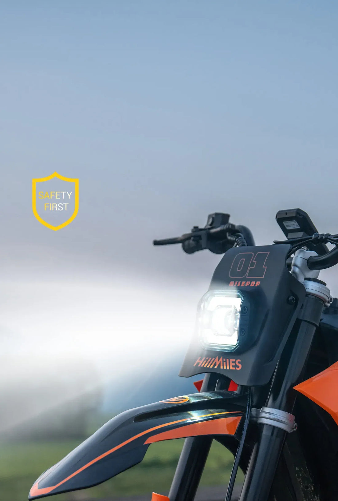 HILLMile Pop-1 Urban Electric Motorcycle – 2000W High-Torque Motor | 31 MPH Top Speed | Long-Range Lithium E-Moto