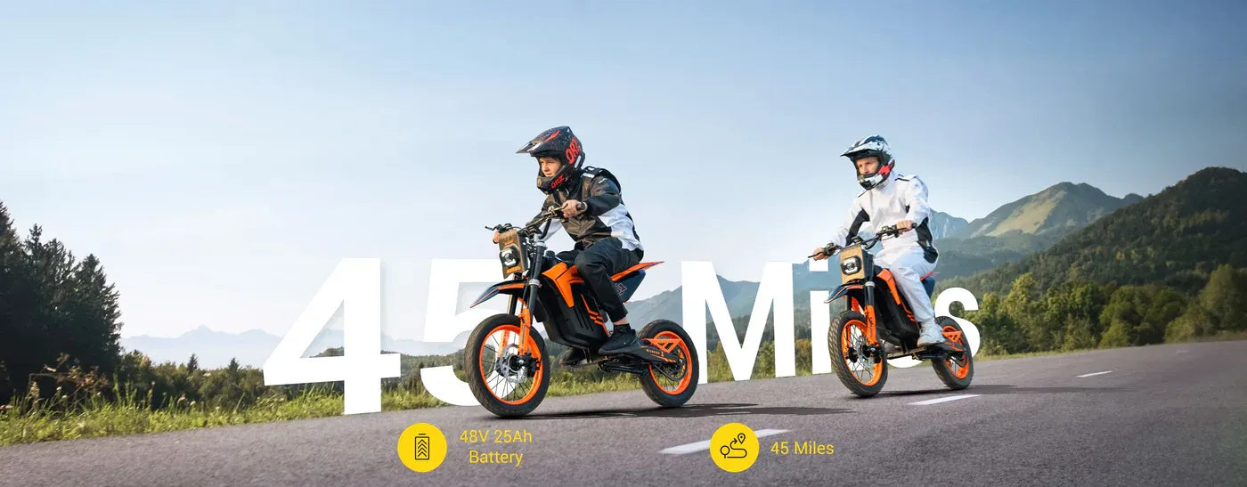 HILLMile Pop-1 Urban Electric Motorcycle – 2000W High-Torque Motor | 31 MPH Top Speed | Long-Range Lithium E-Moto