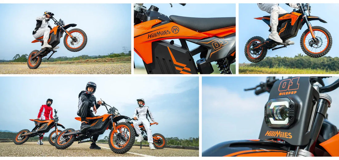 HILLMile Pop-1 Urban Electric Motorcycle – 2000W High-Torque Motor | 31 MPH Top Speed | Long-Range Lithium E-Moto