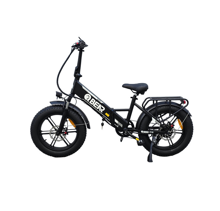 QBEAR F10 Step-Thru Foldable Electric Bike | 20” Fat Tire • 750W Motor • Long Range