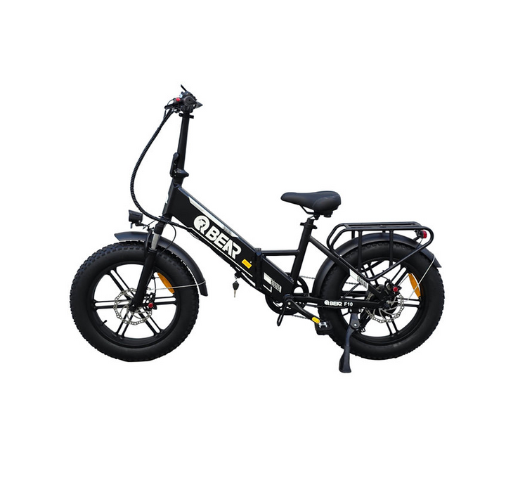 QBEAR F10 Step-Thru Foldable Electric Bike | 20” Fat Tire • 750W Motor • Long Range