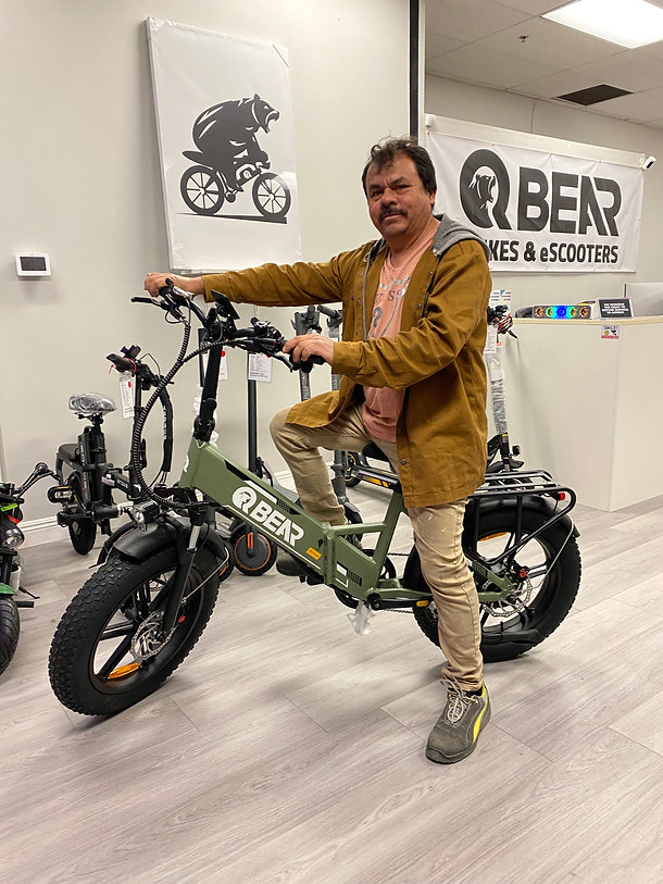 QBEAR F10 Step-Thru Foldable Electric Bike | 20” Fat Tire • 750W Motor • Long Range