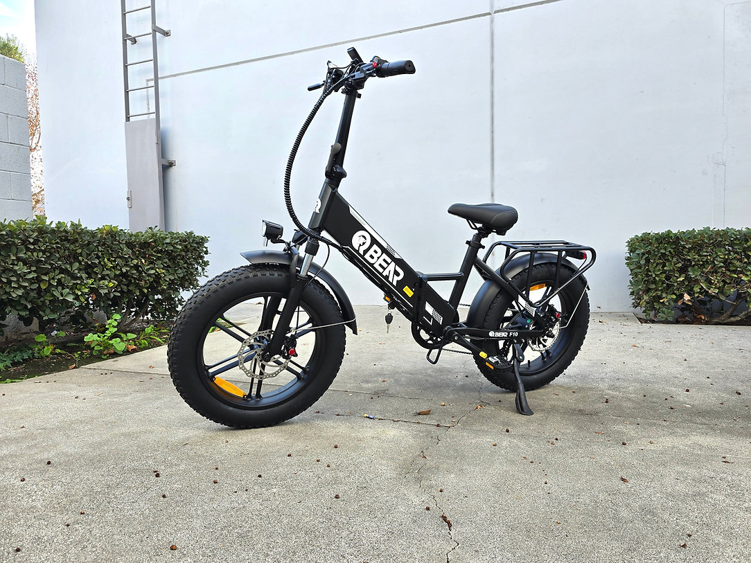 QBEAR F10 Step-Thru Foldable Electric Bike | 20” Fat Tire • 750W Motor • Long Range
