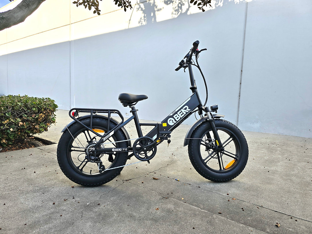QBEAR F10 Step-Thru Foldable Electric Bike | 20” Fat Tire • 750W Motor • Long Range