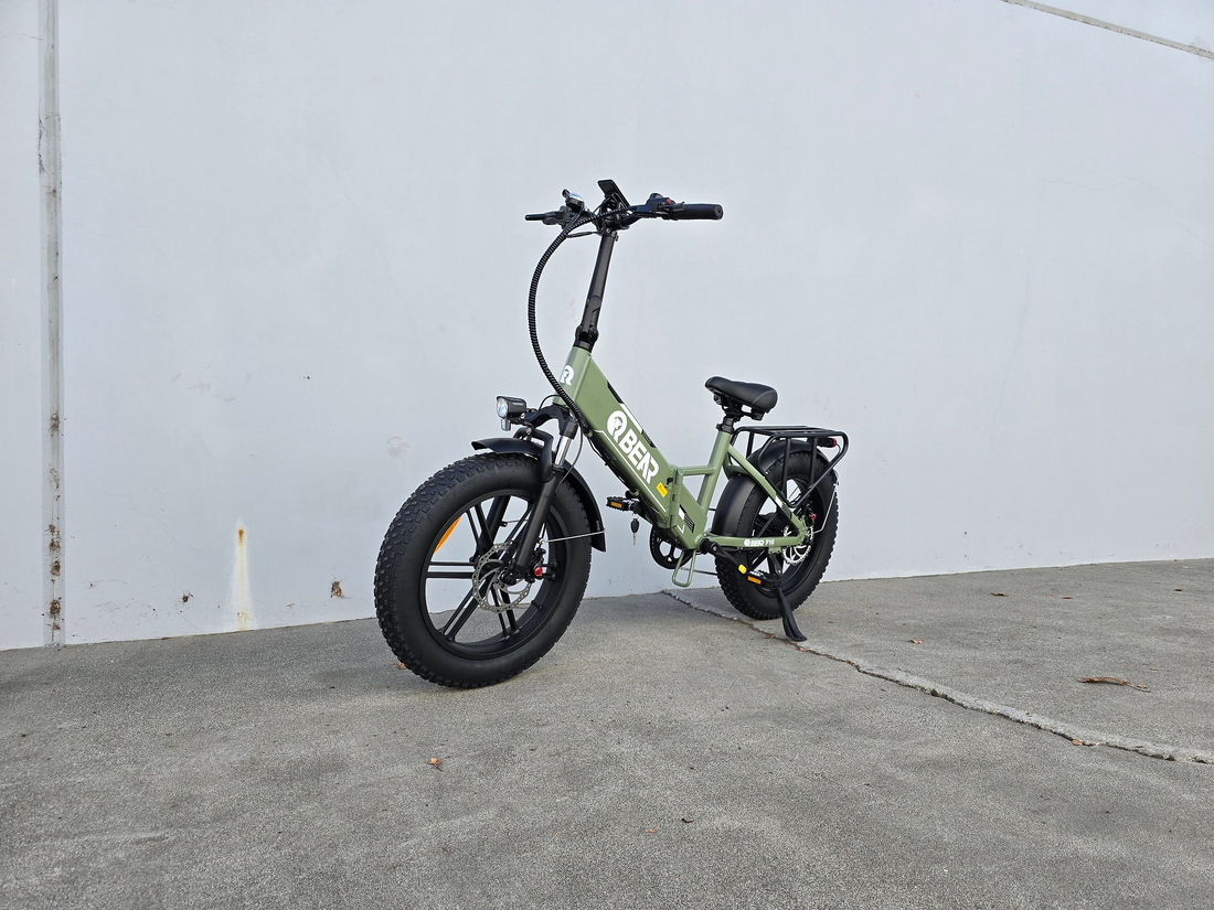 QBEAR F10 Step-Thru Foldable Electric Bike | 20” Fat Tire • 750W Motor • Long Range