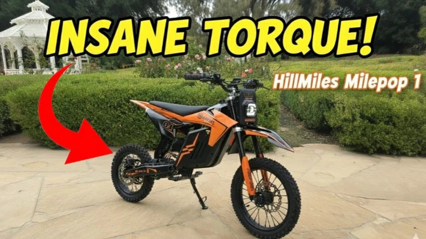 HILLMile Pop-1 Urban Electric Motorcycle – 2000W High-Torque Motor | 31 MPH Top Speed | Long-Range Lithium E-Moto
